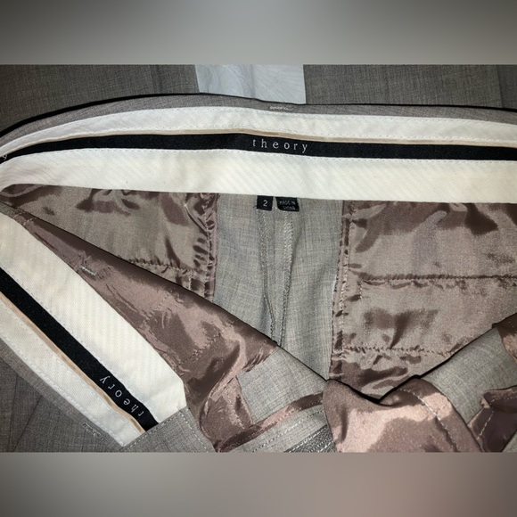 Theory Emery Tailor wool Lycra pants slacks trousers sz 2 professional career - Picture 4 of 9